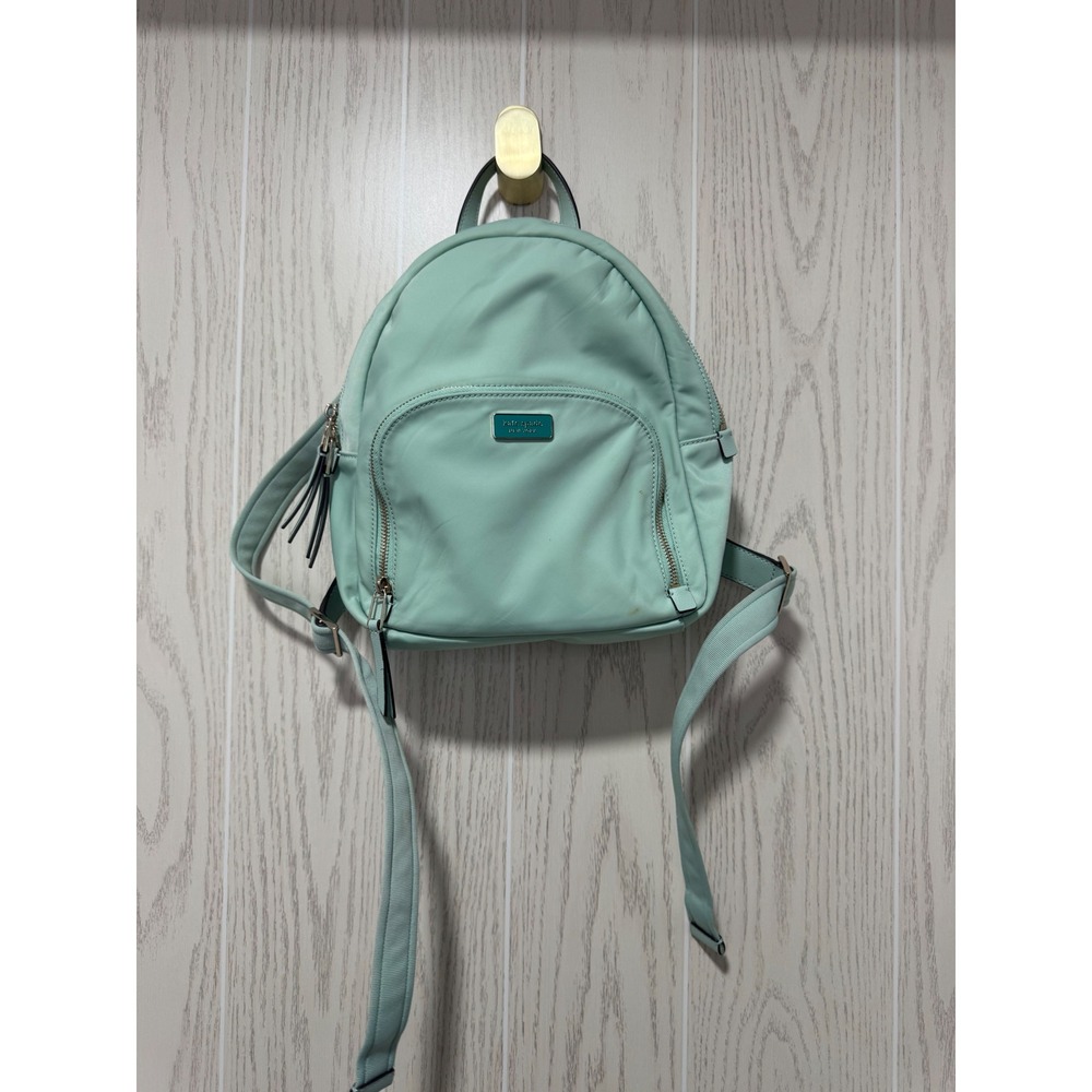 Kate Spade New York Mini Nylon Backpack Mint Green Silver Hardware